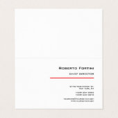 Minimale zwarte vlek visitekaartje (Buitenkant ongevouwen)