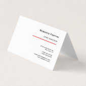 Minimale zwarte vlek visitekaartje (Voorkant)