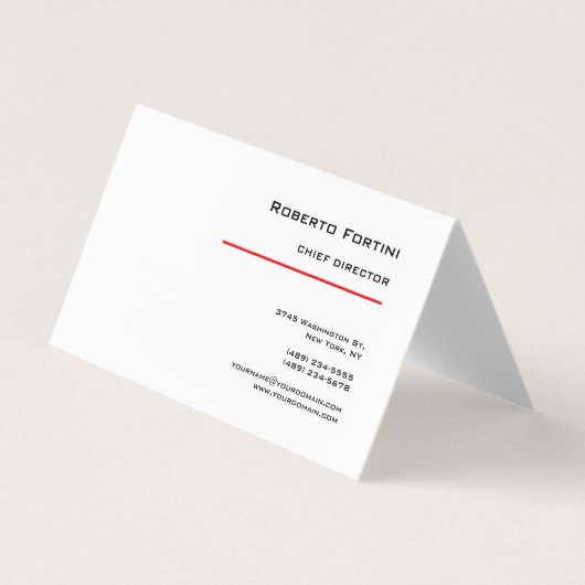 Minimale zwarte vlek visitekaartje (Voorkant)