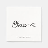 Minimale zwarte witgoedjes bruiloft servet (Voorkant)