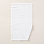 Minimale zwarte witte aangepaste monogram eenvoudi bad handdoek (Handdoek)