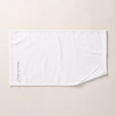 Minimale zwarte witte aangepaste monogram eenvoudi bad handdoek (Handdoek)