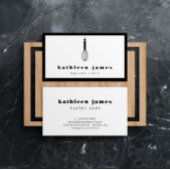 Minimale zwarte witte ballon Whisk Chef Visitekaartje