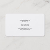 Minimale zwarte, witte beheermanager visitekaartje (Achterkant)