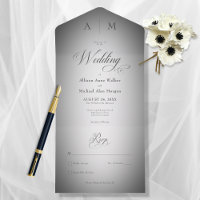 Minimale zwarte & witte blauwdruk Modern No Dinner