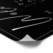 Minimale zwarte witte bruiloften Welkomstteken Poster (Hoek)