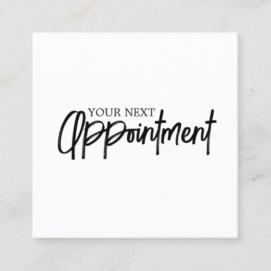 Minimale zwarte witte bruine bruine bruine salon afsprakenkaartje (Voorkant)