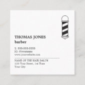 Minimale zwarte witte bruine elegant vierkante visitekaartje (Voorkant)