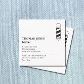 Minimale zwarte witte bruine elegant vierkante visitekaartje