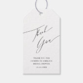 Minimale zwarte & witte dank voor uw Vrijgezellenf Cadeaulabel (Voorkant)