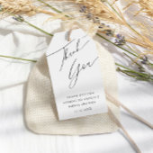 Minimale zwarte & witte dank voor uw Vrijgezellenf Cadeaulabel