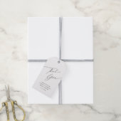 Minimale Zwarte & Witte Dankjewel Bruidsdouche Cadeaulabel (Met Touw)