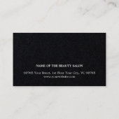 Minimale zwarte witte eslegant hairdresser visitekaartje (Achterkant)