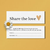 Minimale zwarte witte faux Gold Heart verwijzing Mini Visitekaartjes