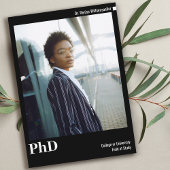 Minimale zwarte witte foto PhD-Afstuderen Aankondiging
