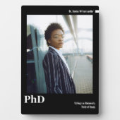Minimale zwarte witte foto PhD-Afstuderen Fotoplaat (voorkant)