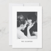 Minimale zwarte witte foto We hebben een feest gew Kaart (Voorkant)