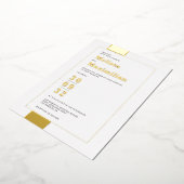 Minimale zwarte witte gouden, eenvoudige gedurfde folie uitnodiging (Gedraaid)