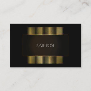 Minimale zwarte witte gouden Lijst Hairdresser Visitekaartje