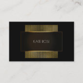 Minimale zwarte witte gouden Lijst Hairdresser Visitekaartje (Voorkant)