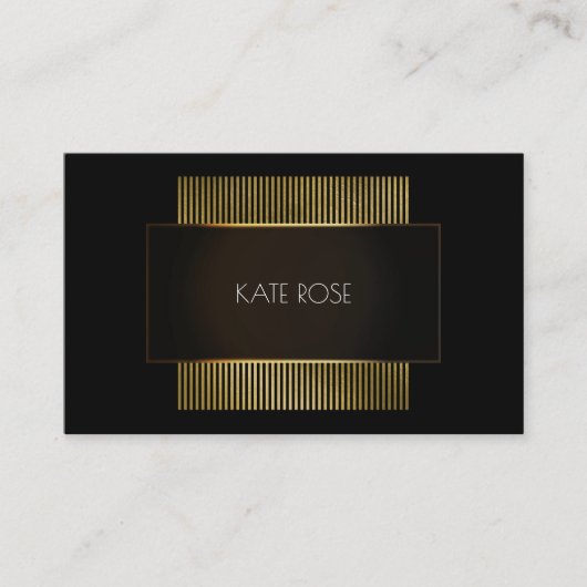 Minimale zwarte witte gouden Lijst Hairdresser Visitekaartje (Voorkant)