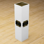 Minimale zwarte witte goudnaam met het opschrift 2 wijn<br><div class="desc">florenceK minimale conceptuele strategie voor luxe branding</div>