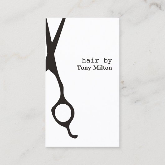 Minimale zwarte witte haarlijst van Elegant Visitekaartje (Voorkant)