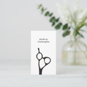 Minimale zwarte witte haarlijst van Elegant Visitekaartje (Staand voorkant)