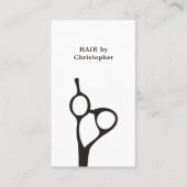 Minimale zwarte witte haarlijst van Elegant Visitekaartje (Voorkant)