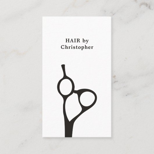 Minimale zwarte witte haarlijst van Elegant Visitekaartje (Voorkant)