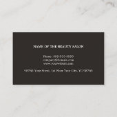 Minimale zwarte witte haarlijst van Elegant Visitekaartje (Achterkant)