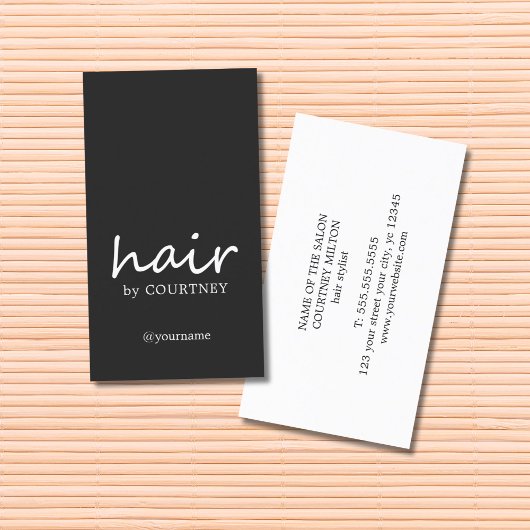 Minimale zwarte witte haarlijst van Elegant Visitekaartje