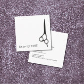 Minimale zwarte witte haarstijllijst koelen vierkante visitekaartje