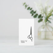 Minimale zwarte witte haarstijllijst koelen visitekaartje (Staand voorkant)