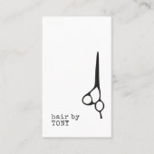 Minimale zwarte witte haarstijllijst koelen visitekaartje (Voorkant)