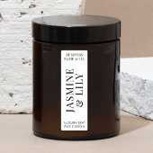 Minimale zwarte witte kaars potje dun verticaal la labels