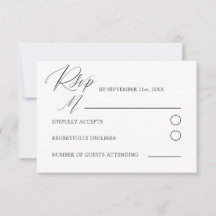 Minimale Zwarte & Witte Kalligrafie Bruiloft