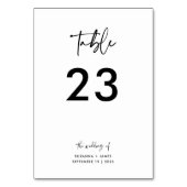 Minimale zwarte witte kalligrafie kaart (Voorkant)