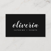 Minimale zwarte + witte kalligrafie | VISITEKAARTJ Visitekaartje (Voorkant)