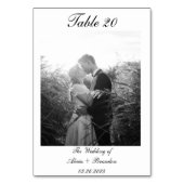 Minimale zwarte witte kalligrafiescript Foto Kaart (Achterkant)