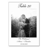 Minimale zwarte witte kalligrafiescript Foto Kaart (Voorkant)