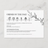 Minimale zwarte witte klassieke bruiloft informatiekaartje (Voorkant)