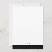 Minimale zwarte witte klassieke elegante moderne b kaart (Achterkant)