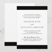 Minimale zwarte witte klassieke elegante moderne b kaart (Voorkant / Achterkant)