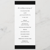 Minimale zwarte witte klassieke elegante moderne b programmakaart (Voorkant)