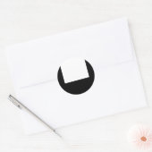 Minimale zwarte witte Lijst ronde Sticker (Envelop)