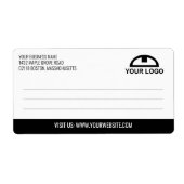 Minimale zwarte witte Logo Etiket (Voorkant)