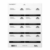 Minimale zwarte witte Logo Etiket (Full Sheet)