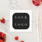 Minimale zwarte witte Logo Servet (Insitu)