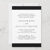 Minimale zwarte witte mand in één bruiloft kaart (Voorkant)